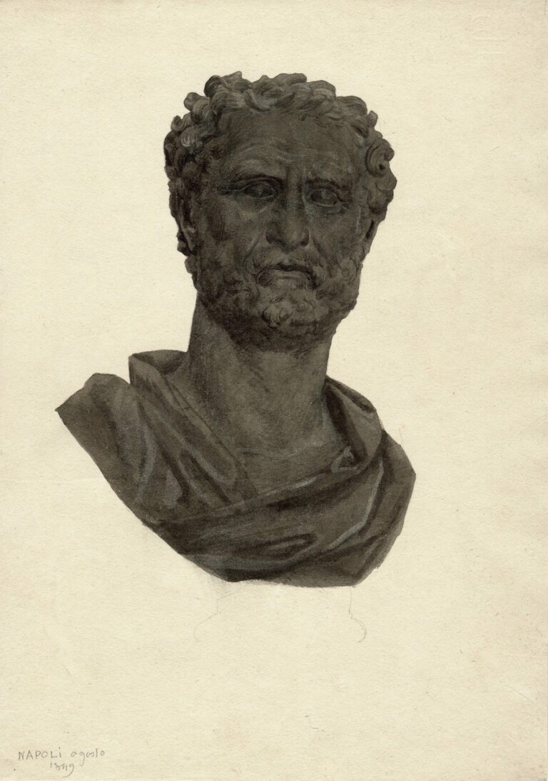 Jules-Eugène LENEPVEU (1819-1898) — Buste de Démocrite, 1849