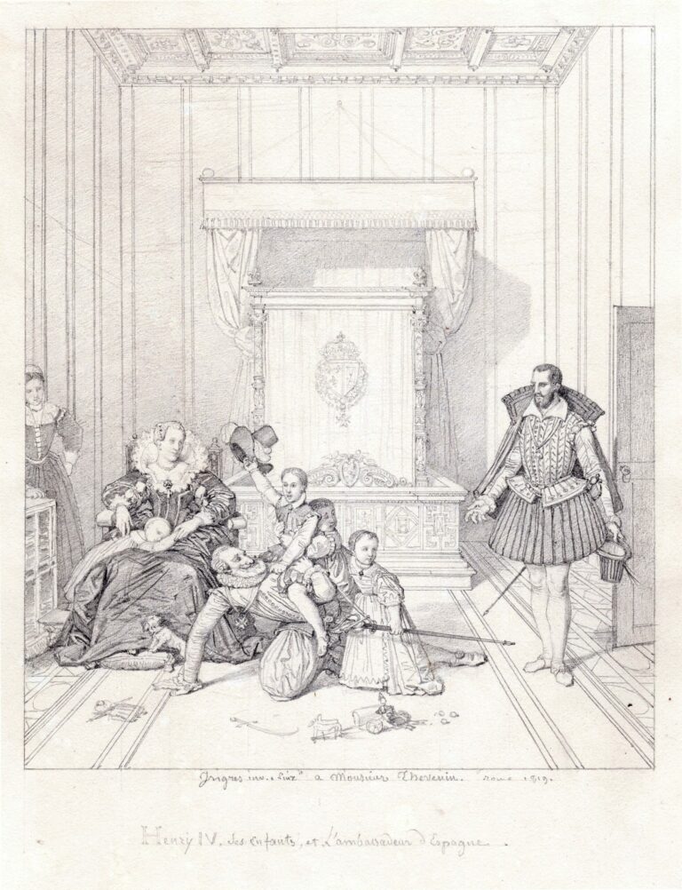 Jean-Auguste-Dominique INGRES (1780-1867) — Henry IV, ses enfants et l’ambassadeur d’Espagne, 1819