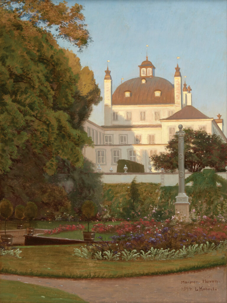 Ludvig KABELL (1853-1902) — Le Palais de Fredensborg depuis le jardin de marbre, 1894