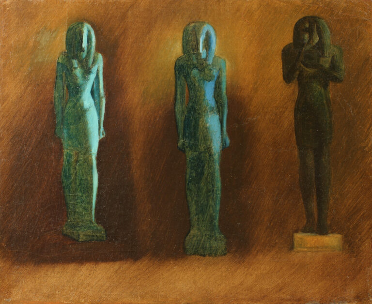 Attribué à Léon BELLY (1827-1877) — Trois amulettes en faïence du dieu Toth, vers 1855-1858