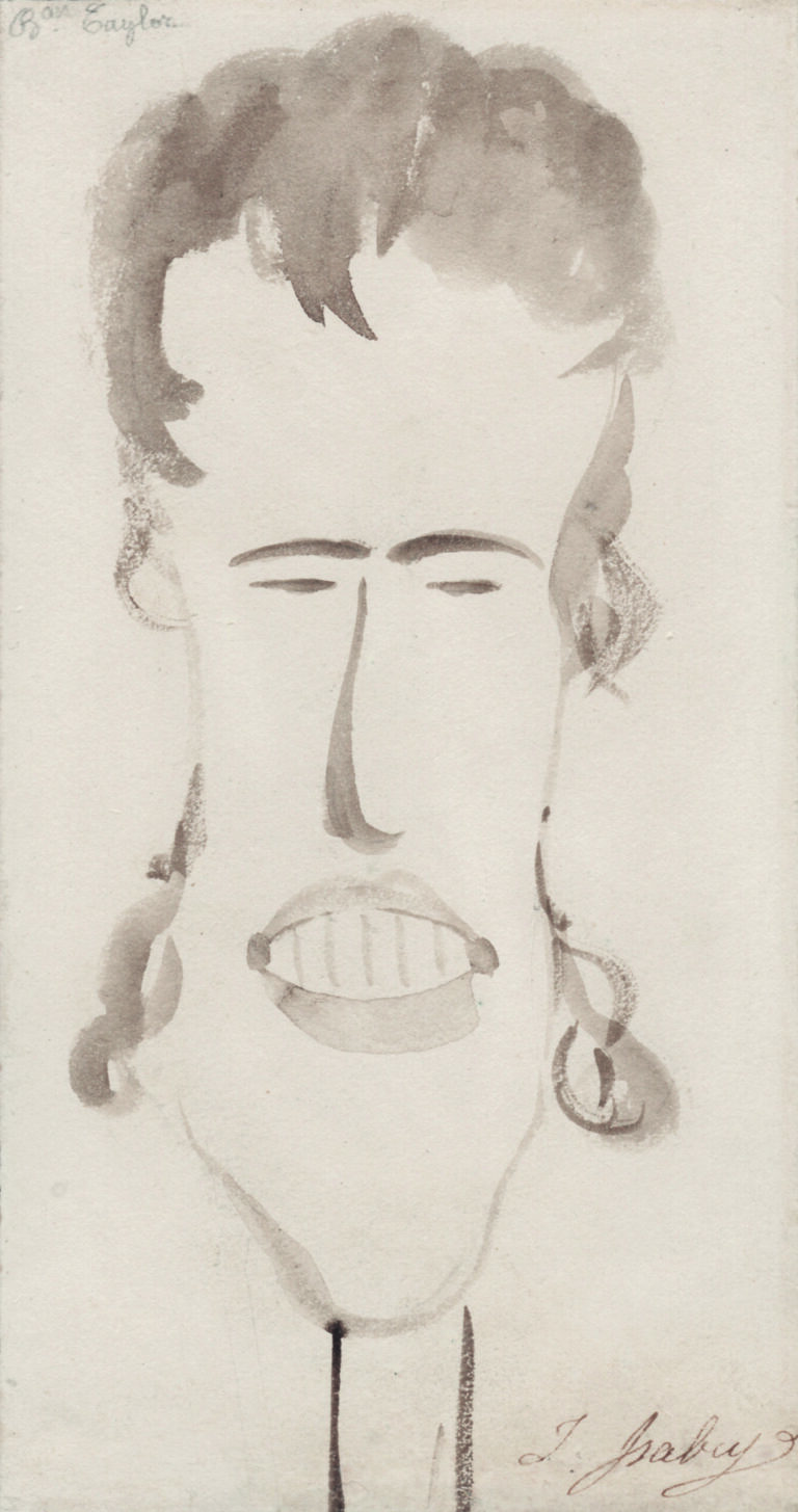 Jean-Baptiste ISABEY (1767-1855) — Portrait-charge du baron Taylor (1789-1879), vers 1810-1815