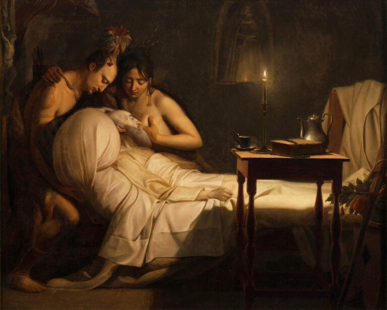 Louis HERSENT (1777-1860) — Las Casas malade soigné par les sauvages,1808
