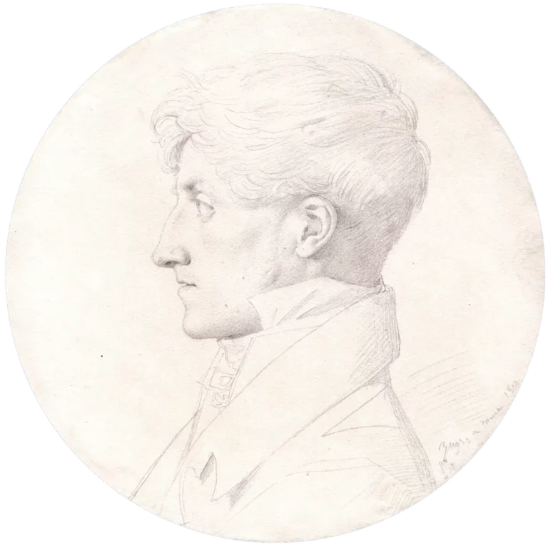 Jean-Auguste-Dominique INGRES (1780-1867) — Portrait de profil d’Alexandre-Michel Beljambe, 1812