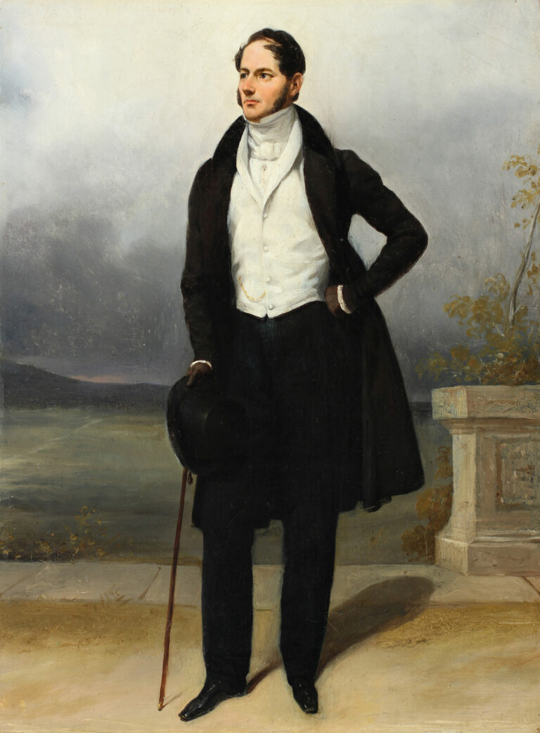 Attribué à Pierre DUVAL LE CAMUS (1790-1854) — Portrait d’un élégant, vers 1830