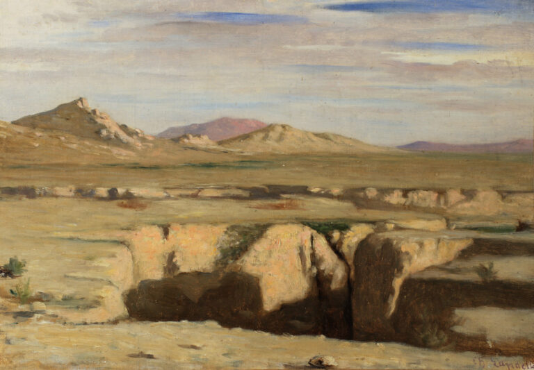 Charles Zacharie LANDELLE (1821-1908) — Ravin du Chelif Boghari, vers 1875-1876