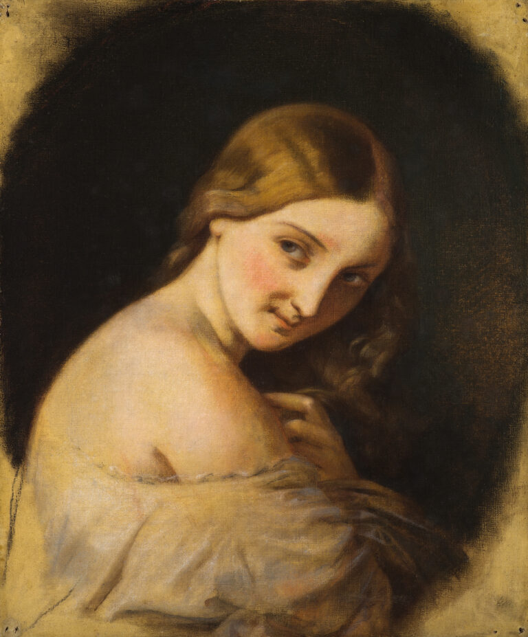 Paul JOURDY (1805-1856) — Femme à l’épaule dénudée, vers 1848