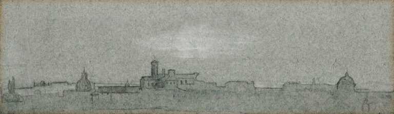 Antoine Auguste Ernest HÉBERT (1817-1908) — Vue des toits de Rome, vers 1841