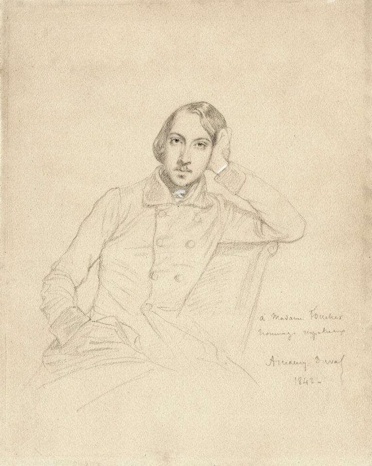Eugène Emmanuel Amaury PINEU-DUVAL, dit AMAURY-DUVAL (1808-1885) — Portrait de Léopold Burthe (1823-1860), 1842