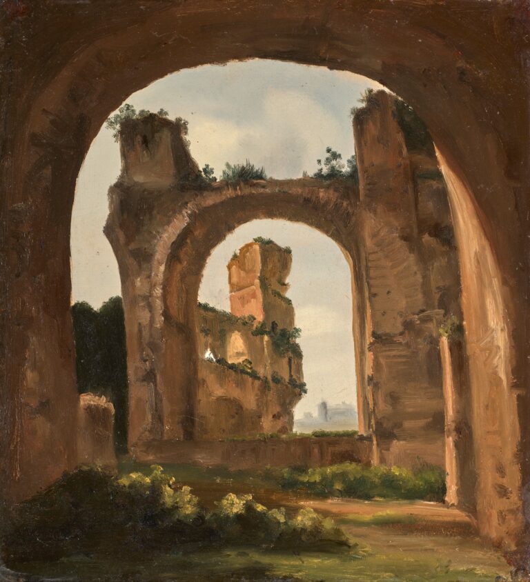 Émile Charles Joseph LOUBON (1809-1863) — Les Thermes de Caracalla, vers 1830-1832